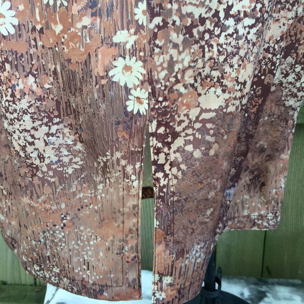 Vintage Handsewn Floral Earth Toned Dress - Picture 2 of 8